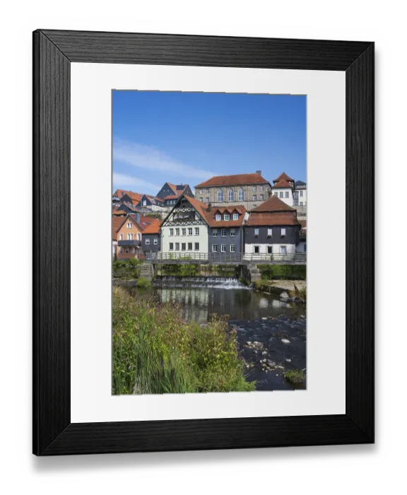 Framed Print : View of the old town on the river Hasslach Framed Print : View of the old town on the river Hasslach