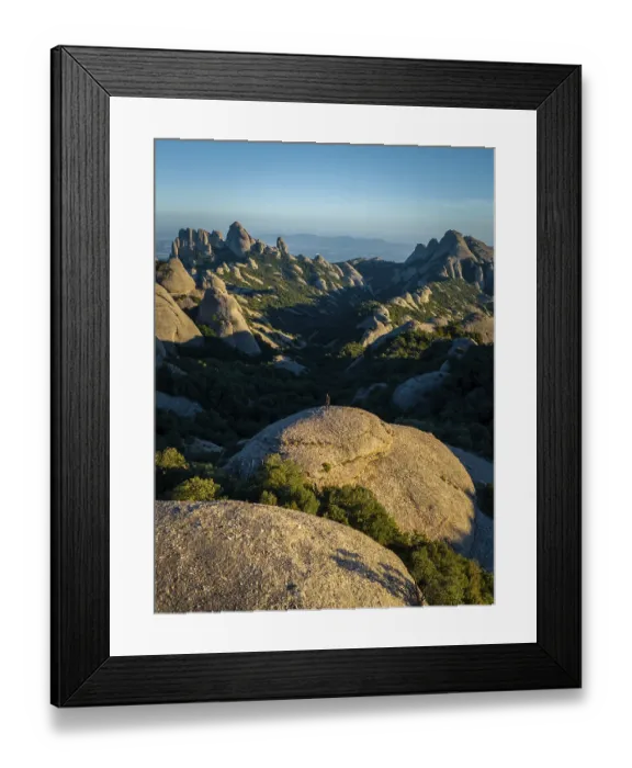 Framed Print : A breathtaking view of Montserrat's rugged rock formations in Catalonia