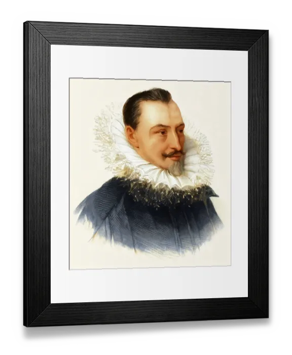 Framed Print : Edmund Spenser, ca. 1552 - 1599, English poet