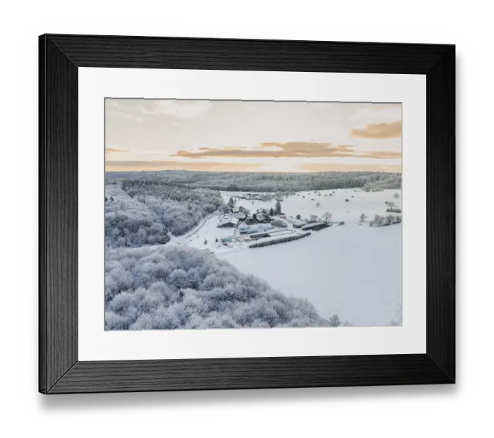 Framed Print : Snow-covered hills and forests Framed Print : Snow-covered hills and forests