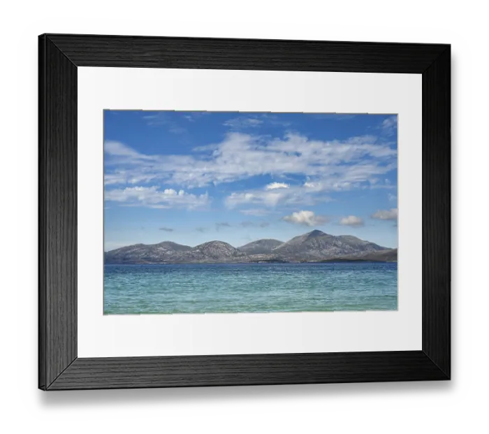 Framed Print : View from Luskentyre Beach over East Loch Tarbert