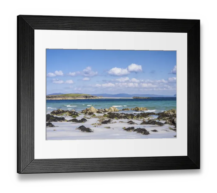 Framed Print : Sandy beach beach, White Strand of the Monks on the Hebridean island of Iona