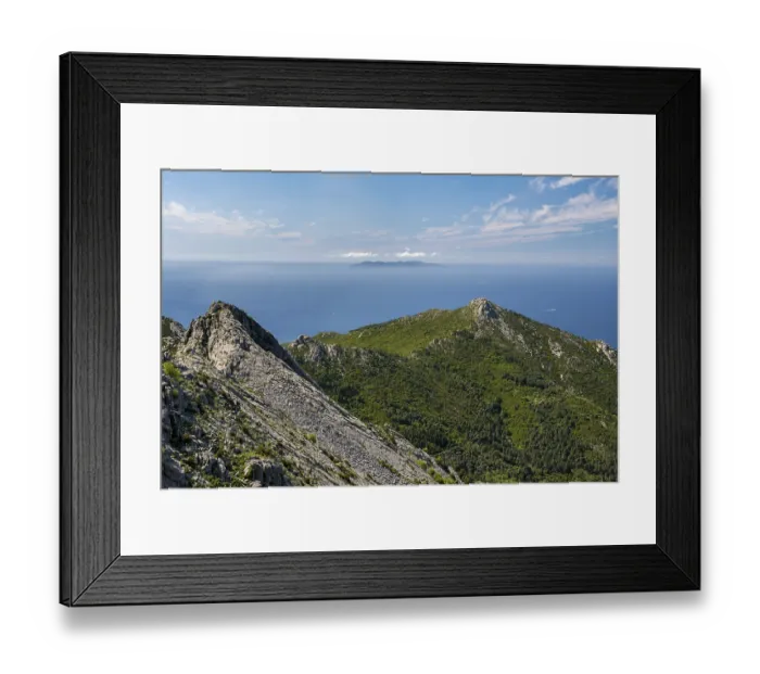 Framed Print : View towards Monte Giove from Mount Capanne
