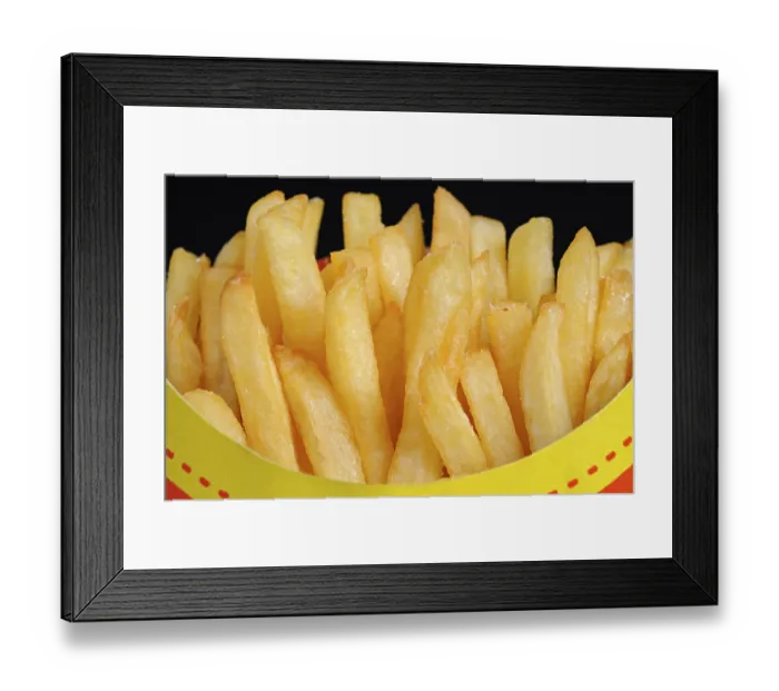 Framed Print : French Fries in a Carton Framed Print : French Fries in a Carton