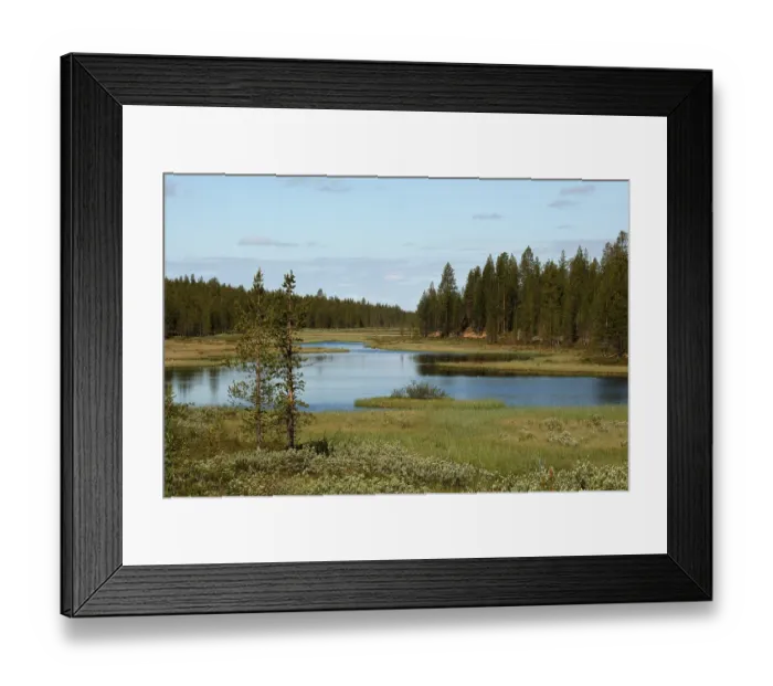 Framed Print : Tundra lake, Lapland, Finland, Europe