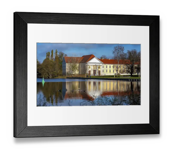 Framed Print : Rheinsberg Castle on Lake Grienerick Framed Print : Rheinsberg Castle on Lake Grienerick