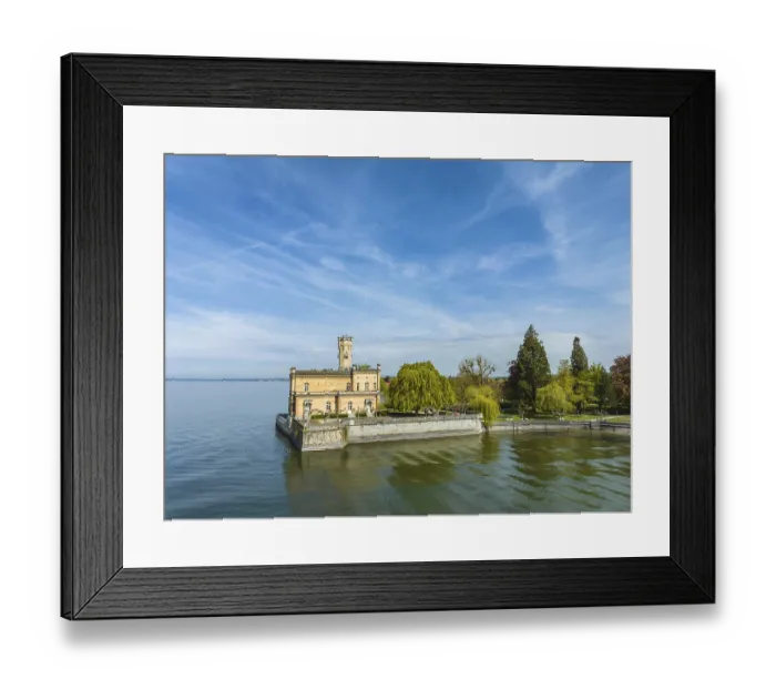 Framed Print : Aerial view of Montfort Castle on the shore of Lake Constance