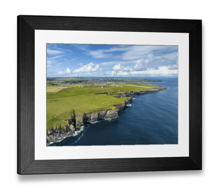 Framed Print : Aerial view of rugged cliffs on the North Sea coast Framed Print : Aerial view of rugged cliffs on the North Sea coast