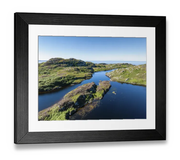 Framed Print : Aerial view of the sparsely populated North West Highlands