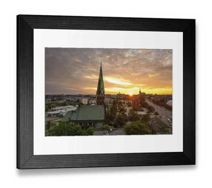 Framed Print : Szczecin Skyline at Sunset, Szczecin, Poland