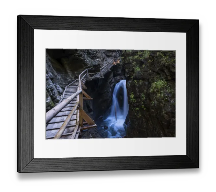 Framed Print : Wooden trail through the Ragga Gorge