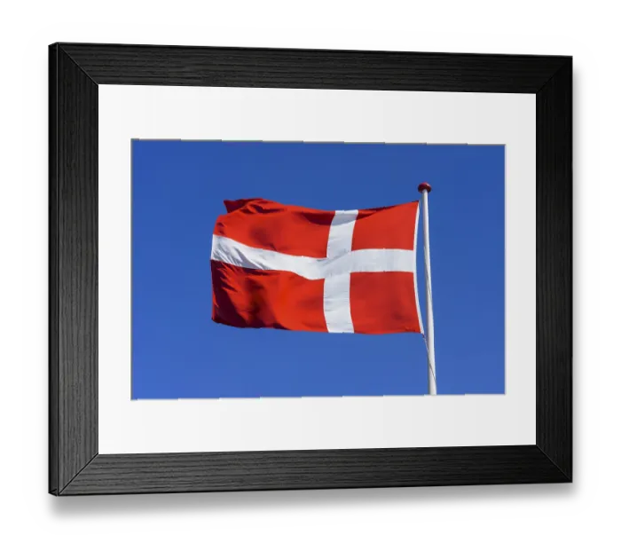 Framed Print : Danish Flag, Hornbaek, Kattegat, Zealand, Denmark Framed Print : Danish Flag, Hornbaek, Kattegat, Zealand, Denmark