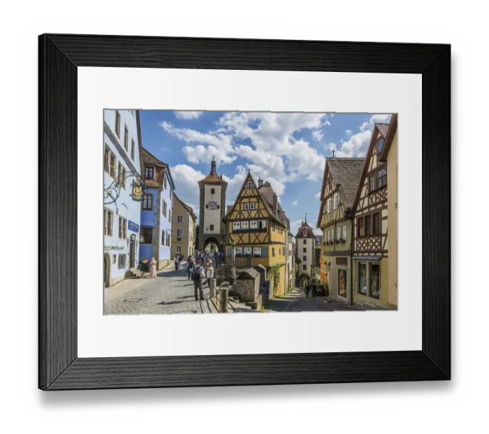 Framed Print : Medieval town, Rothenburg ob der Tauber