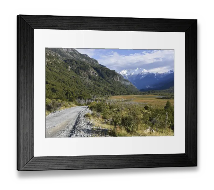 Framed Print : Gravel road, Puerto Rio Tranquilo