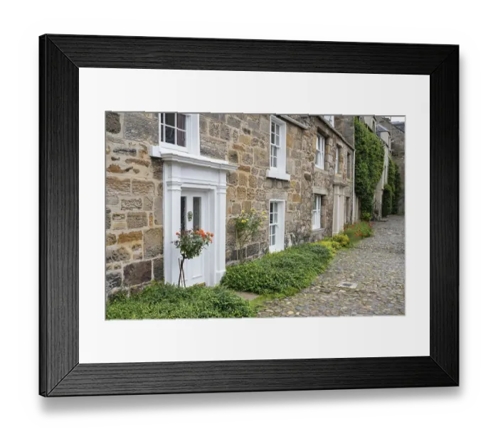 Framed Print : Old terraced house, in detail in the old town of St