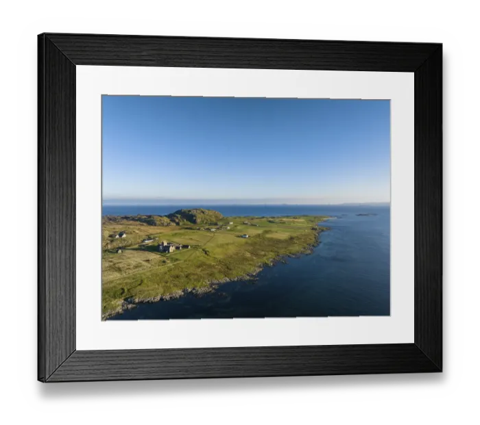 Framed Print : Aerial view of the island of Iona in the morning light Framed Print : Aerial view of the island of Iona in the morning light