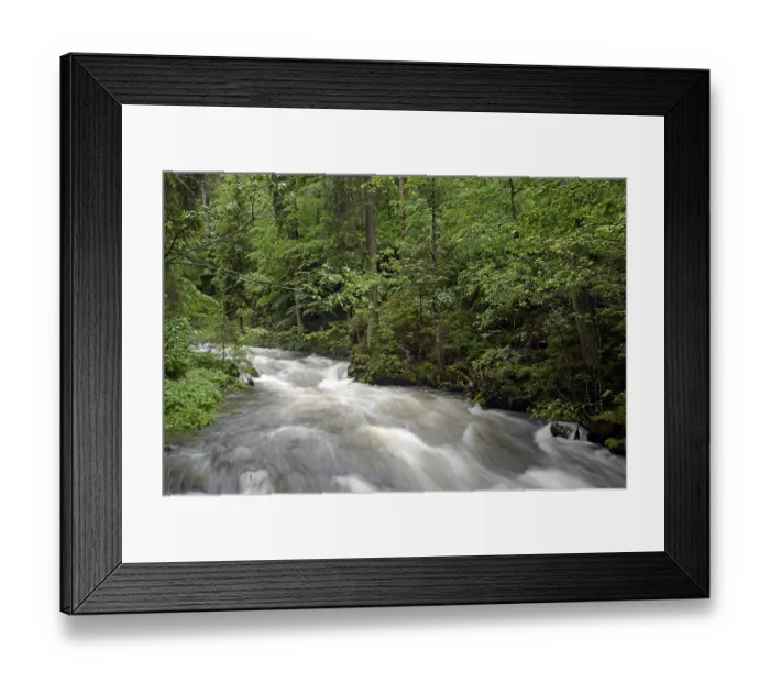 Framed Print : Schwarzwasserbach, torrential mountain stream after heavy rain Framed Print : Schwarzwasserbach, torrential mountain stream after heavy rain