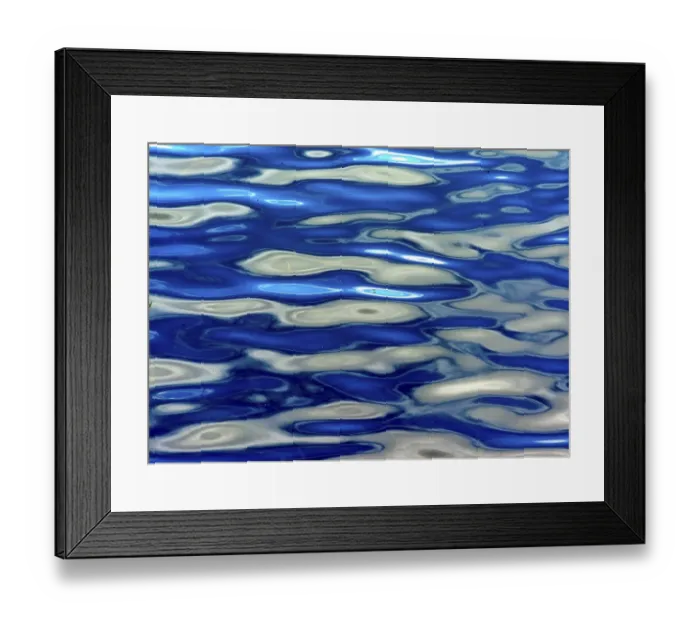 Framed Print : Reflection on water, abstrac, France