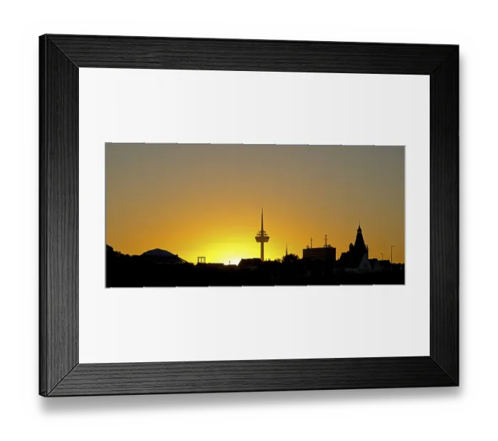 Framed Print : Panorama from the Deutz riverbank across the Rhine to Cologne
