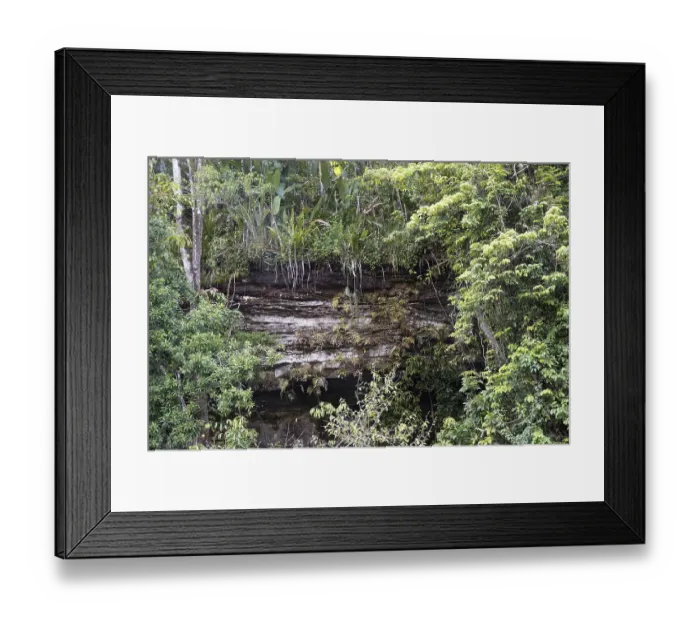Framed Print : Rock formation along the Trombetas river