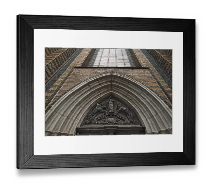 Framed Print : Detail, entrance porch, St. Mary's Church