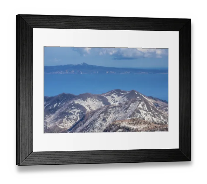 Framed Print : Overlook to the Kuril islands, from the Unesco world heritage site Shiretoko National Park Framed Print : Overlook to the Kuril islands, from the Unesco world heritage site Shiretoko National Park