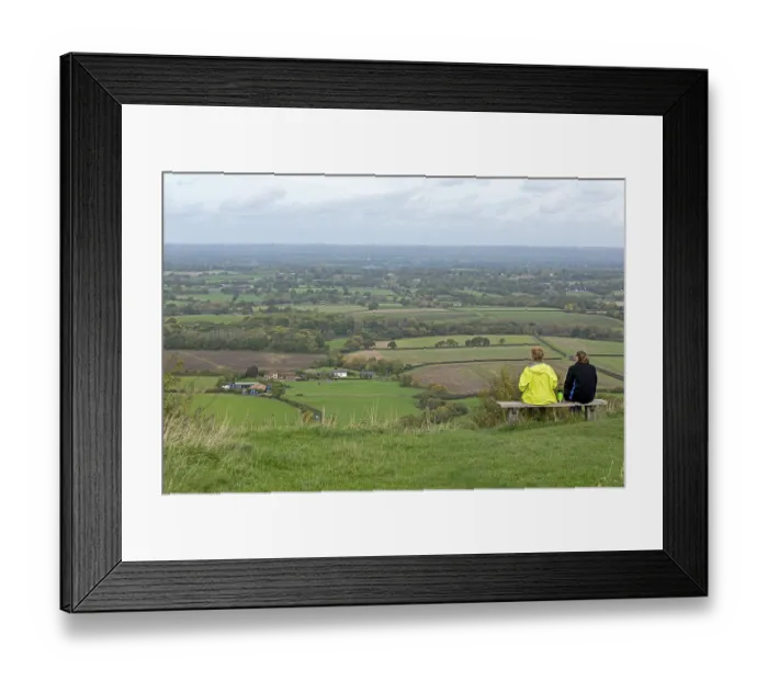 Framed Print : View down the valley, Edburton Hill Framed Print : View down the valley, Edburton Hill