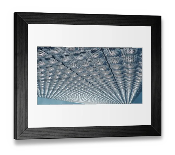 Framed Print : Building with geometric textures