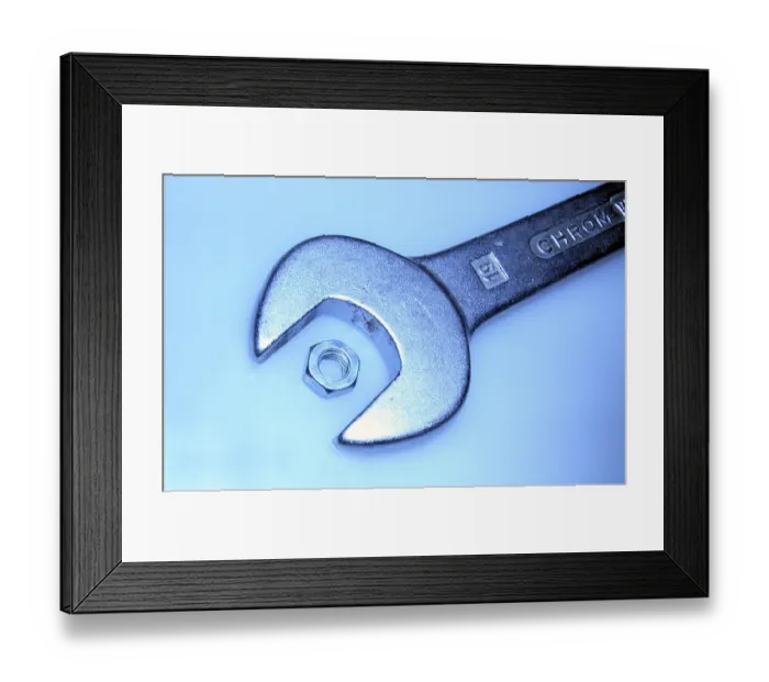 Framed Print : Spanners, spanner, female screw, nut