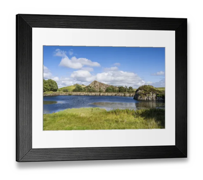 Framed Print : Former Cawfield Quarry, Hadrian's Wall Dredging Lake Framed Print : Former Cawfield Quarry, Hadrian's Wall Dredging Lake