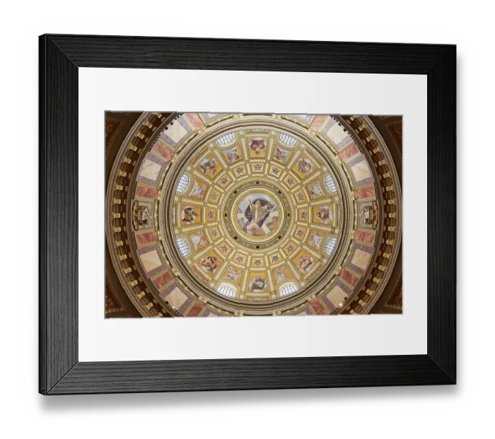 Framed Print : St. Stephens Basilica, Dome, Budapest, Hungary