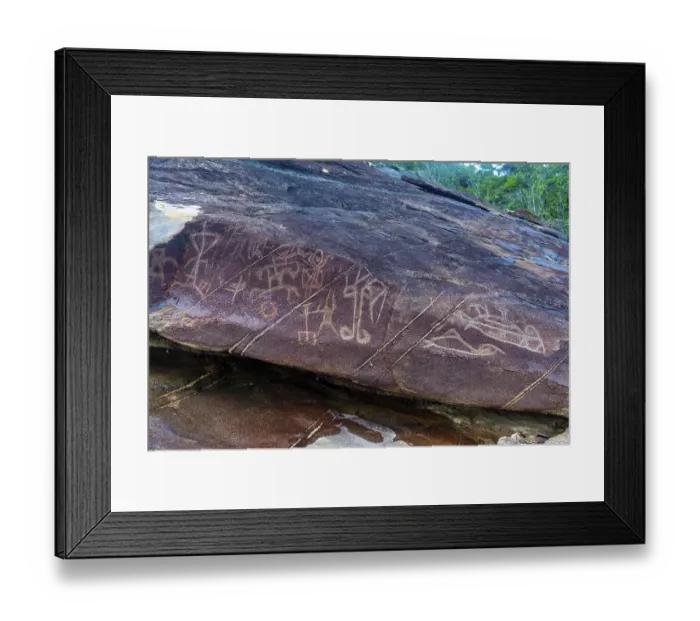Framed Print : Petrogyphs, Cerros de Mavecure, Eastern Colombia Framed Print : Petrogyphs, Cerros de Mavecure, Eastern Colombia