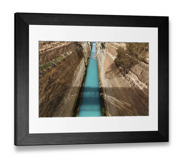 Framed Print : Construction work in the Corinth Canal Framed Print : Construction work in the Corinth Canal