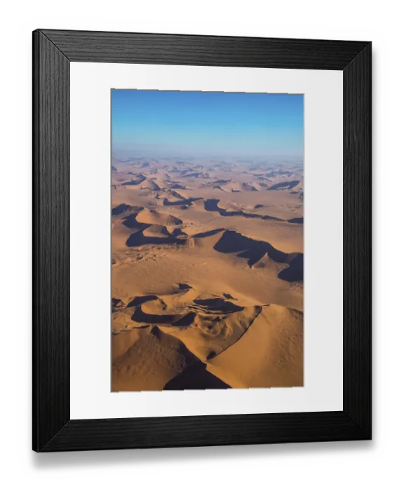 Framed Print : Aerial view, sanddunes in the Namib desert