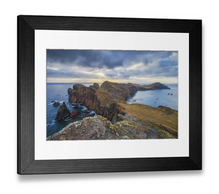 Framed Print : Madeira Island scenic rugged landscape