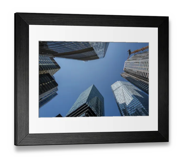 Framed Print : Tower blocks and office buildings in the centre of the Main metropolis of Frankfurt Framed Print : Tower blocks and office buildings in the centre of the Main metropolis of Frankfurt