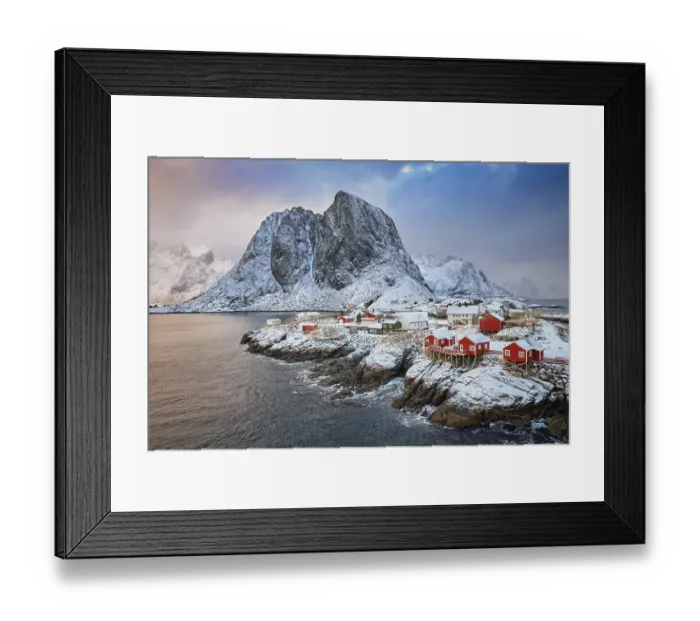 Framed Print : Famous tourist attraction Hamnoy fishing village on Lofoten Islands Framed Print : Famous tourist attraction Hamnoy fishing village on Lofoten Islands