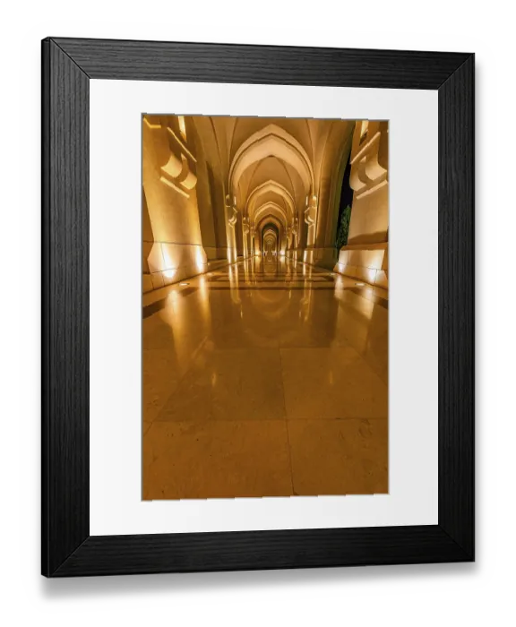 Framed Print : Illuminated arcades at the Sultan's Palace