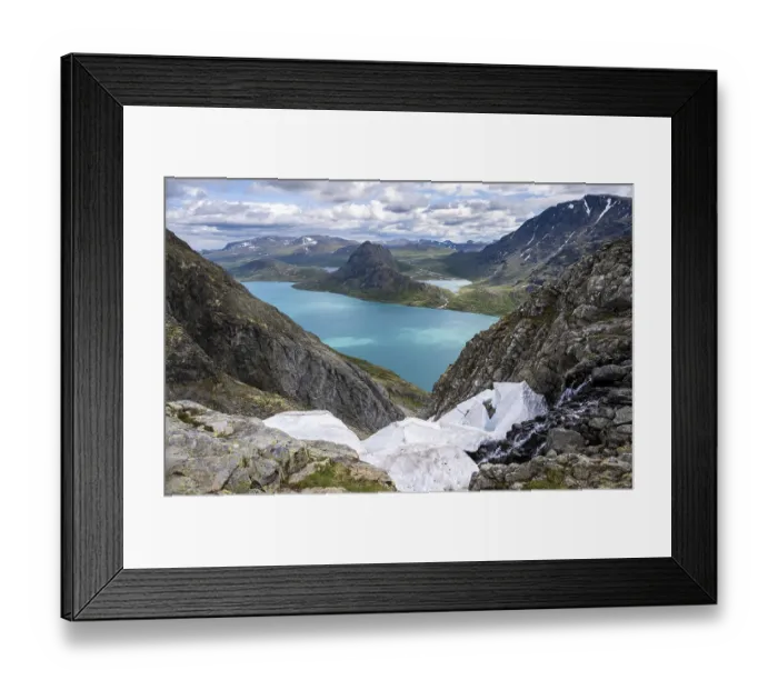 Framed Print : Lake Gjende, Besseggen hike, Jotunheimen National Park Framed Print : Lake Gjende, Besseggen hike, Jotunheimen National Park