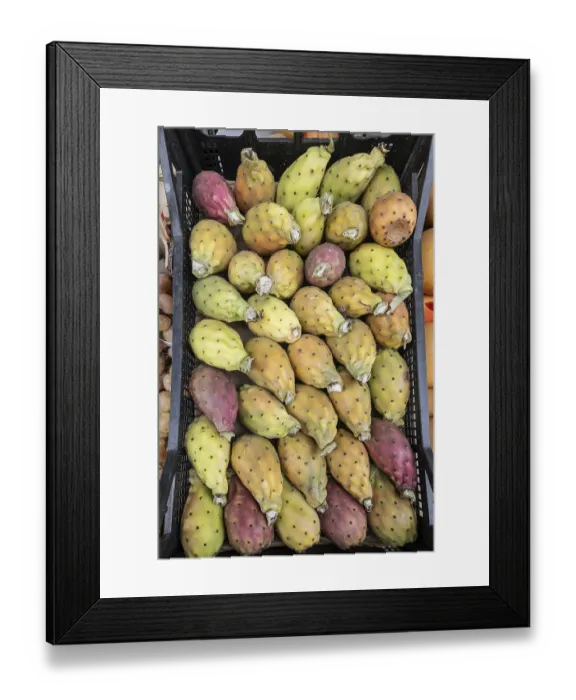 Framed Print : Opuntia fruits at the market in Palermo Framed Print : Opuntia fruits at the market in Palermo