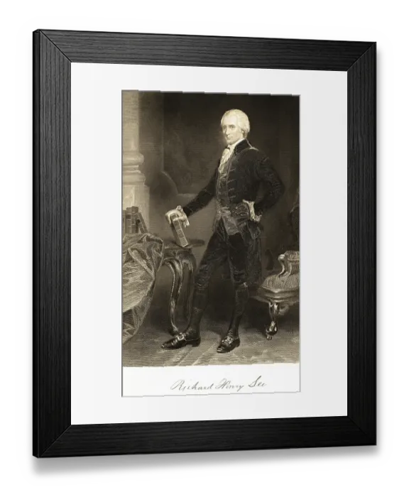 Framed Print : Richard Henry Lee (1732-1794) important politician
