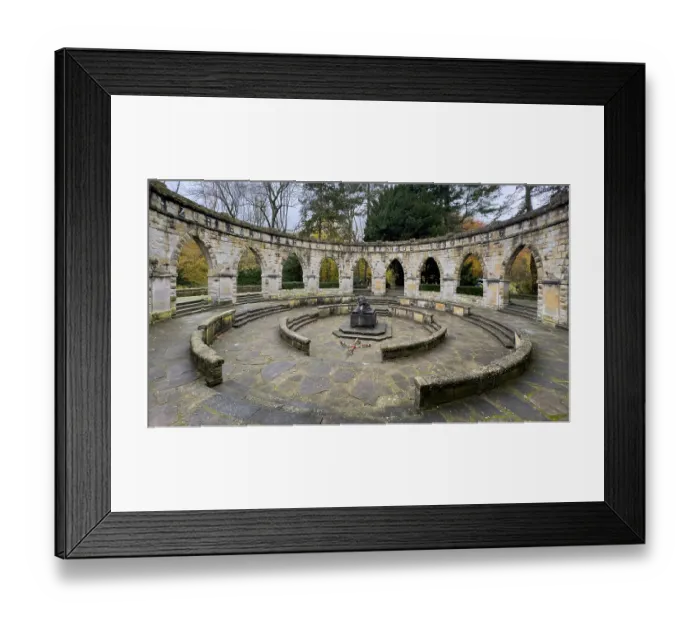 Framed Print : Memorial in memory of for in honor of the dead from the wars In the Wittringer Wald recreation area Framed Print : Memorial in memory of for in honor of the dead from the wars In the Wittringer Wald recreation area
