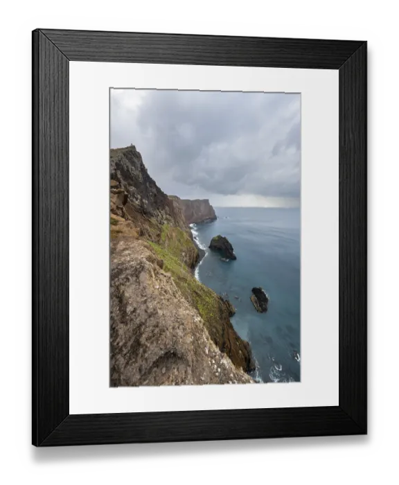 Framed Print : Coastal landscape, cliffs and sea Framed Print : Coastal landscape, cliffs and sea