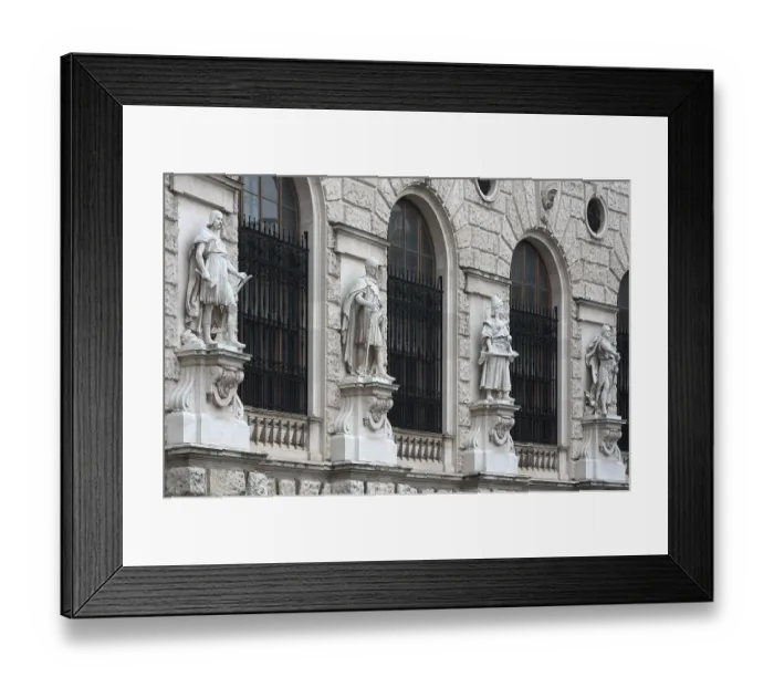 Framed Print : Statues from left: Slav, Franconian Count Framed Print : Statues from left: Slav, Franconian Count