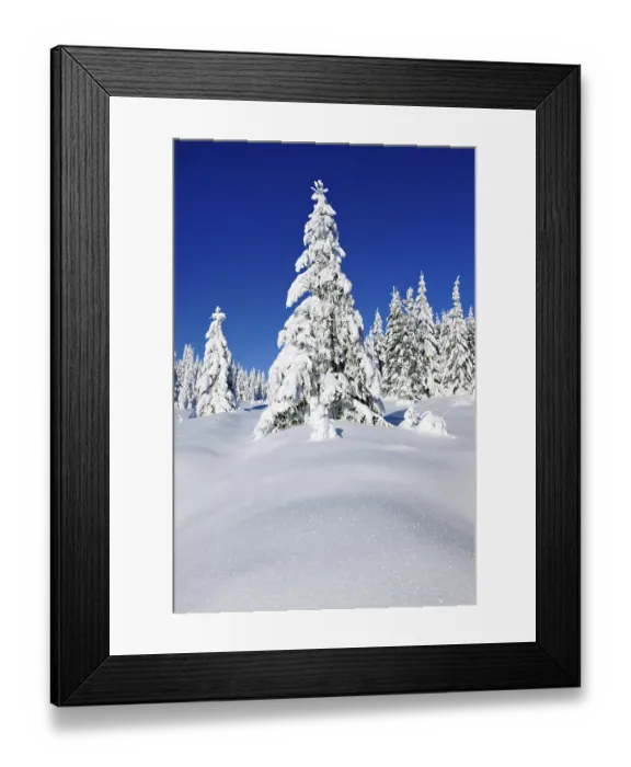 Framed Print : Snowy untouched winter landscape
