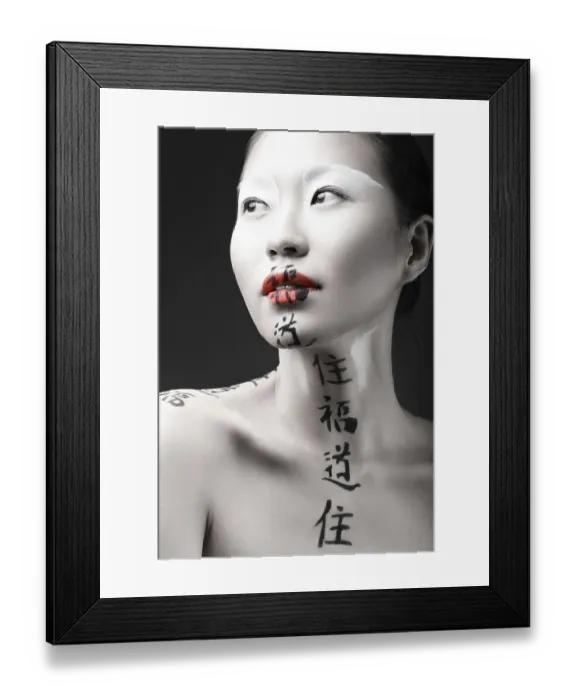 Framed Print : Beautiful Asian girl with white skin