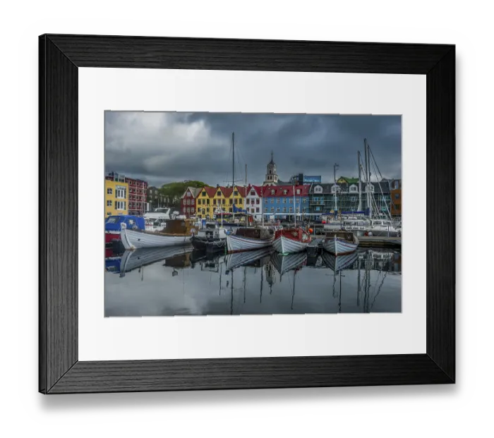 Framed Print : Harbour of Torshavn, capital of Faroe islands