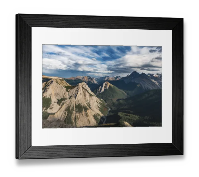 Framed Print : Panoramic view of mountain landscape