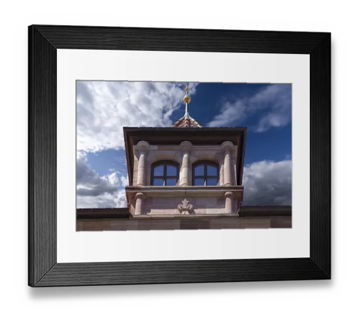 Framed Print : Historic dormer window of a residential house Framed Print : Historic dormer window of a residential house