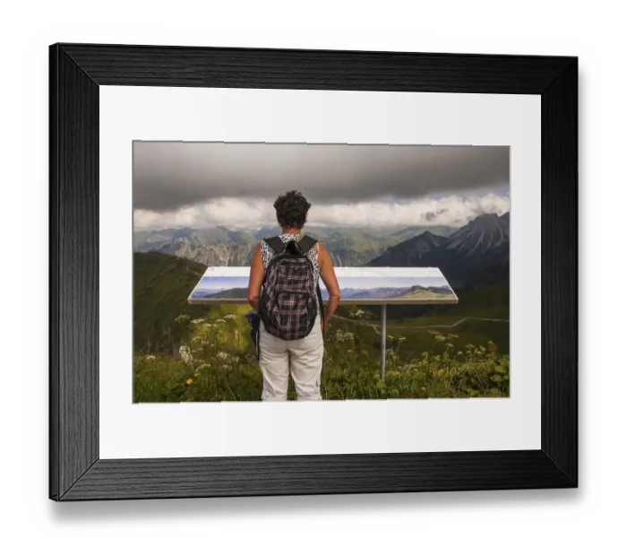 Framed Print : Panorama from the Kanzelwand over the Stillachtal
